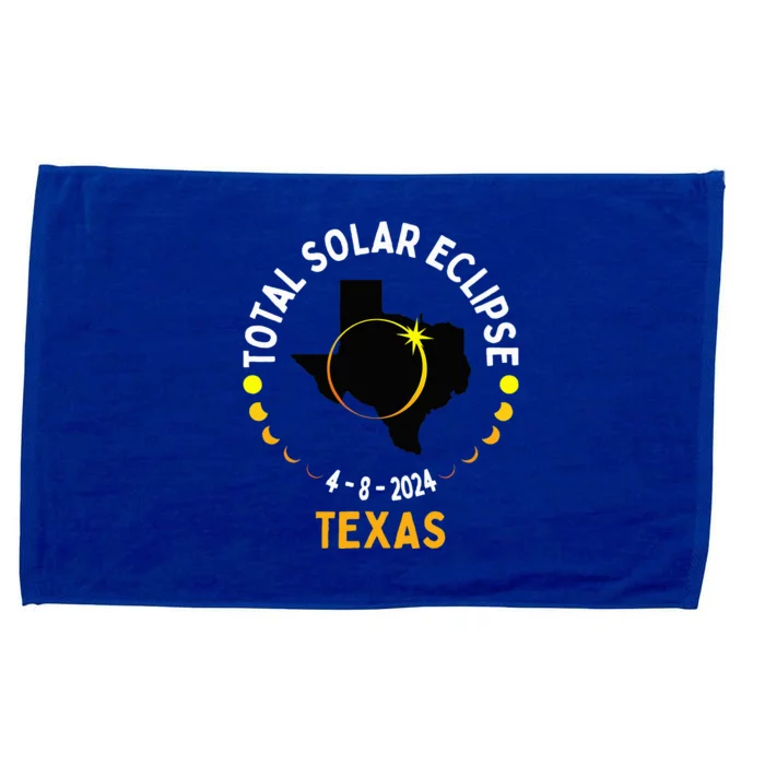 Texas Solar Eclipse 2024 Party Total Usa Map Totality Microfiber Hand Towel