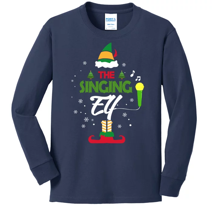 The Singing Elf Singer Group Matching Family Christmas Gift Kids Long Sleeve Shirt