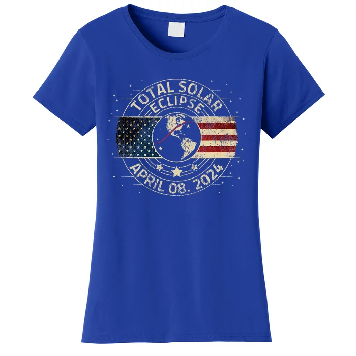 Total Solar Eclipse 2024 Vintage Women's T-Shirt