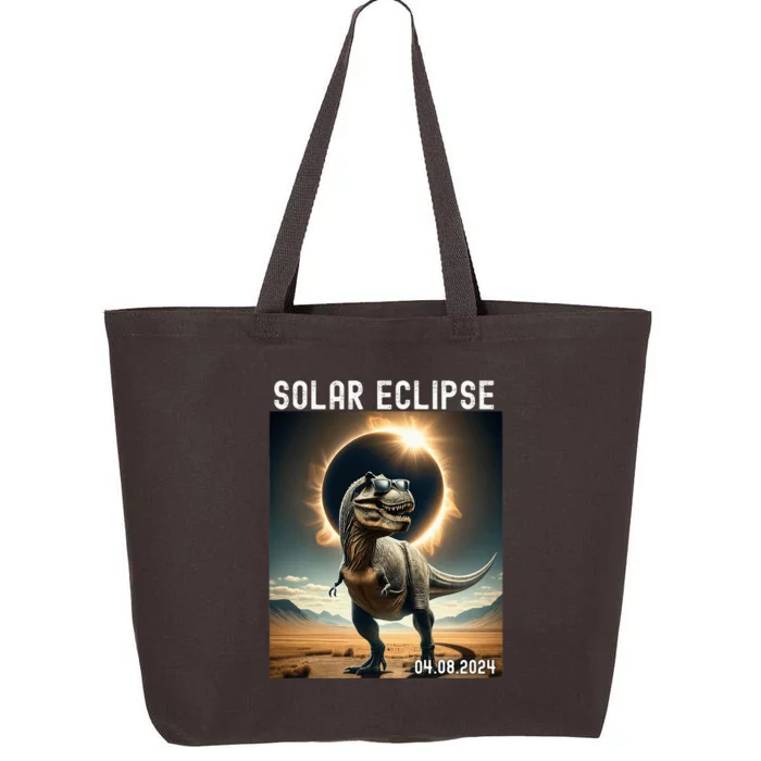 Total Solar Eclipse Trex Dinosaur April 8 2024 25L Jumbo Tote