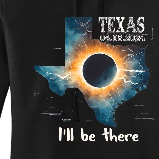 Total Solar Eclipse 2024 Texas Women's Pullover Hoodie