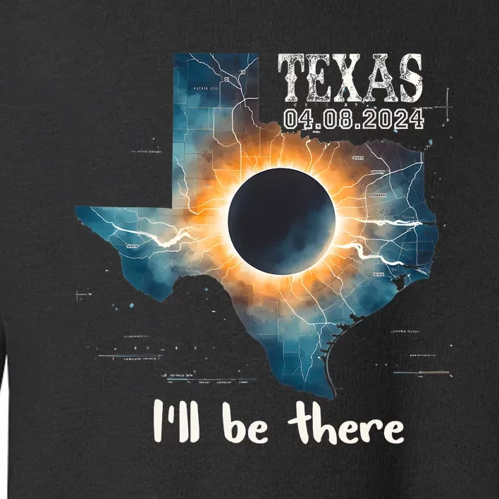 Total Solar Eclipse 2024 Texas Toddler Sweatshirt