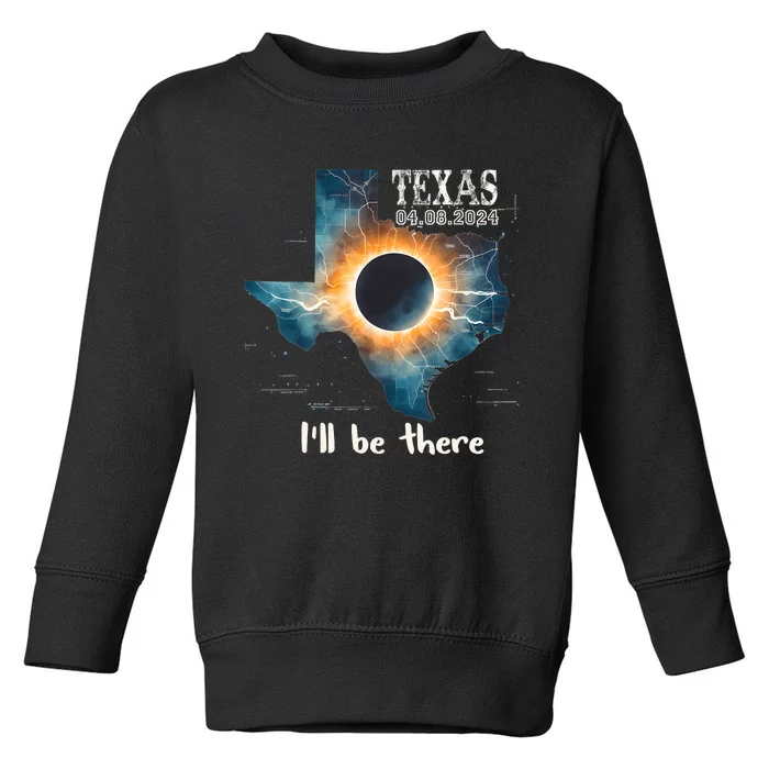 Total Solar Eclipse 2024 Texas Toddler Sweatshirt