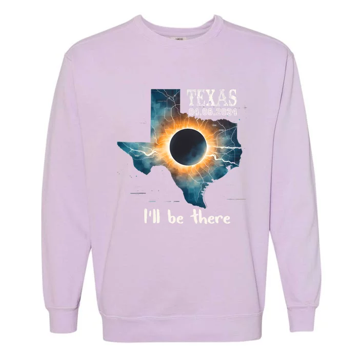 Total Solar Eclipse 2024 Texas Garment-Dyed Sweatshirt