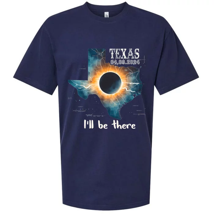 Total Solar Eclipse 2024 Texas Sueded Cloud Jersey T-Shirt