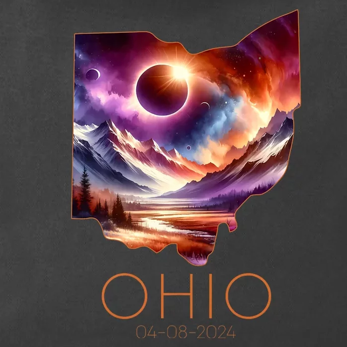 Total Solar Eclipse 2024 State Ohio Totality April 8 2024 Zip Tote Bag