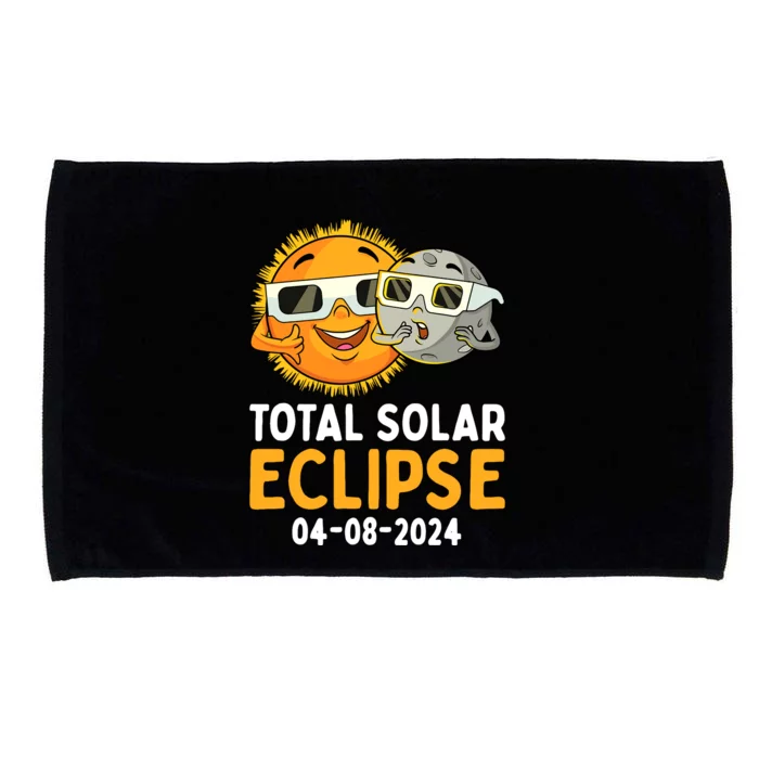 Total Solar Eclipse 2024 Glasses Funny Sun Moon Boy Microfiber Hand Towel