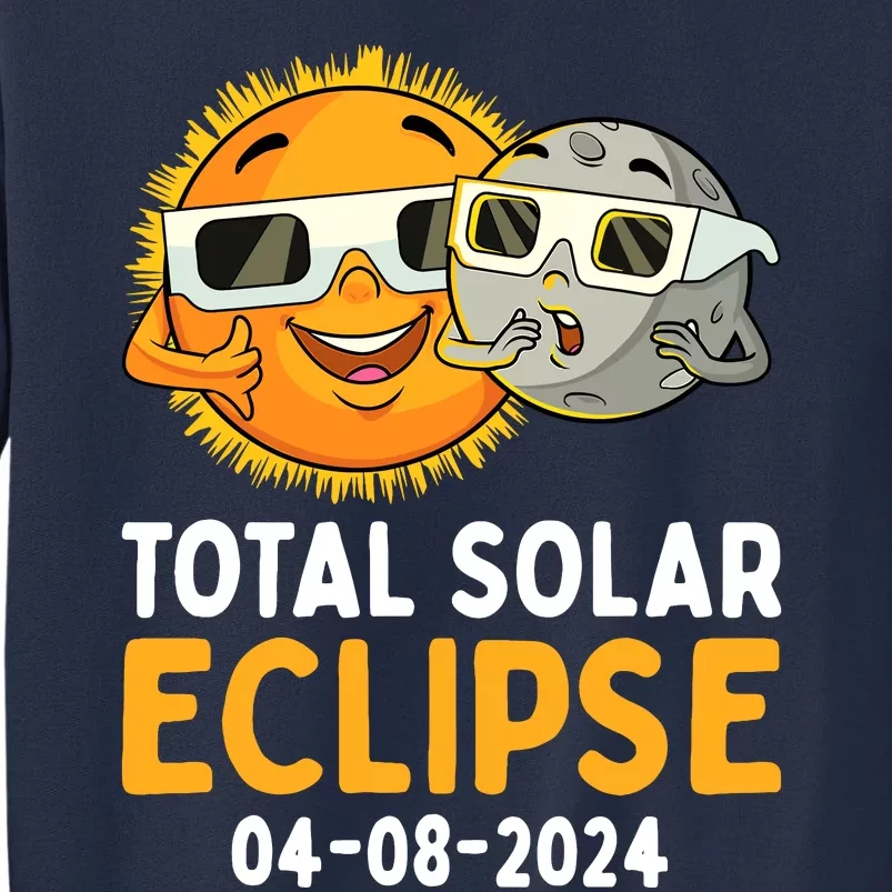 Total Solar Eclipse 2024 Glasses Funny Sun Moon Boy Sweatshirt