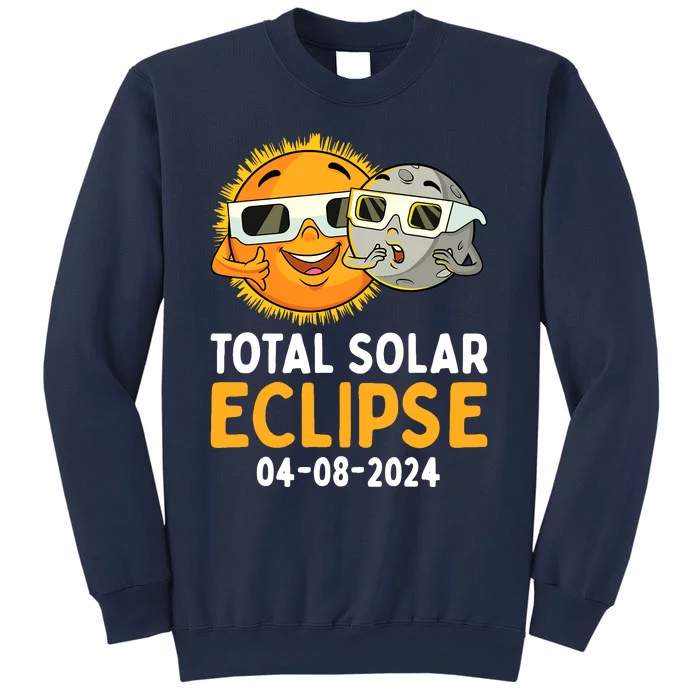 Total Solar Eclipse 2024 Glasses Funny Sun Moon Boy Sweatshirt