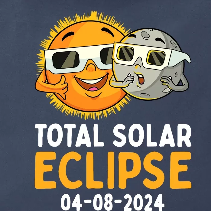 Total Solar Eclipse 2024 Glasses Funny Sun Moon Boy Zip Tote Bag