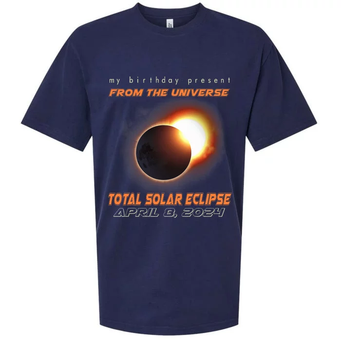 Total Solar Eclipse Apr 8 2024 Birthday Sueded Cloud Jersey T-Shirt