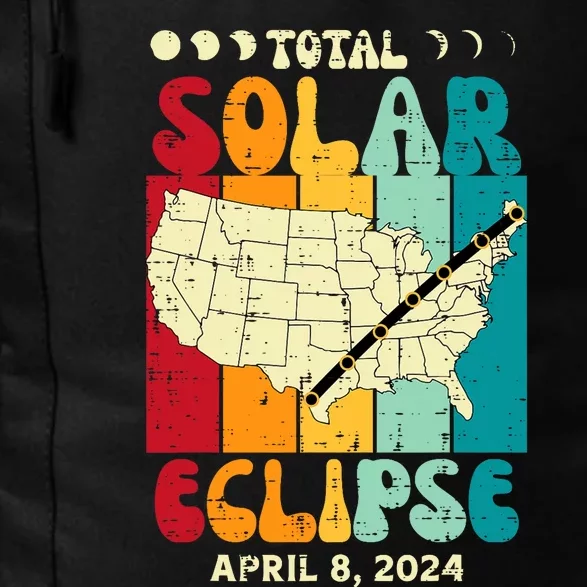 Total Solar Eclipse Usa Map Retro April 8 2024 Daily Commute Backpack