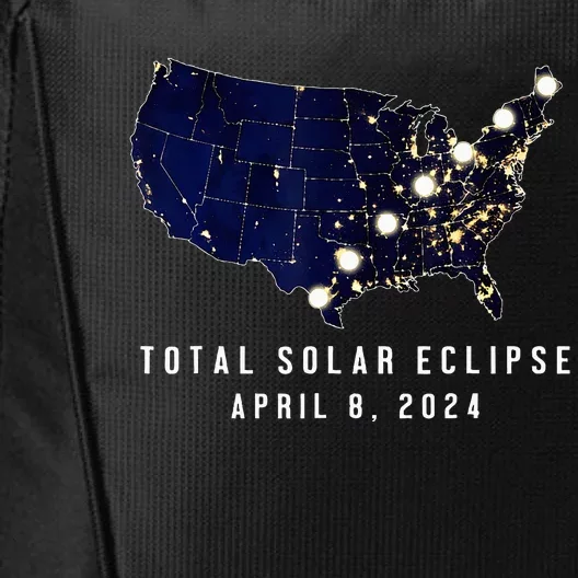 Total Solar Eclipse Map Of The Usa 4.08.2024 City Backpack