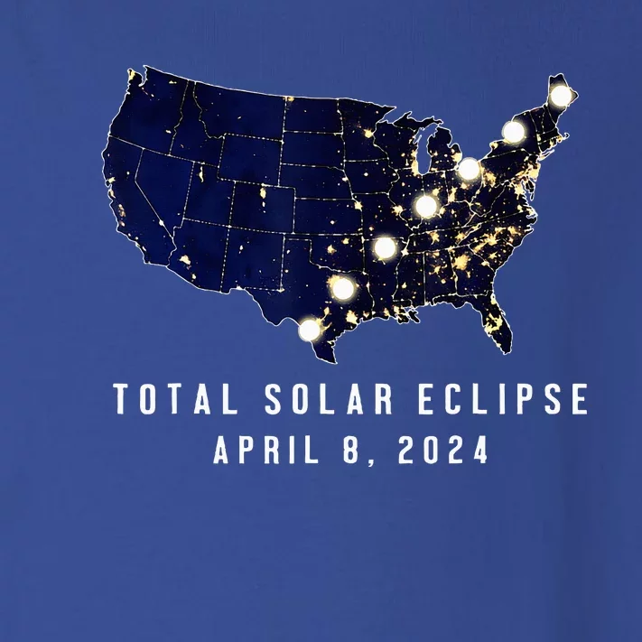 Total Solar Eclipse Map Of The Usa 4.08.2024 Toddler Long Sleeve Shirt