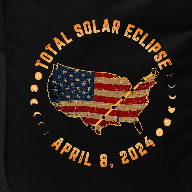 Total Solar Eclipse America April 8 2024 Usa Map Totality Impact Tech Backpack