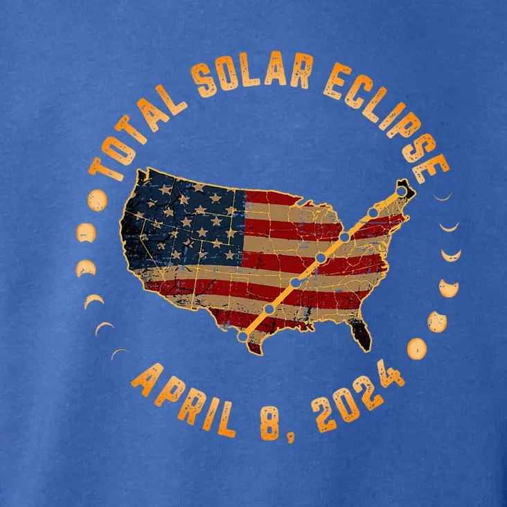 Total Solar Eclipse America April 8 2024 Usa Map Totality Toddler Hoodie