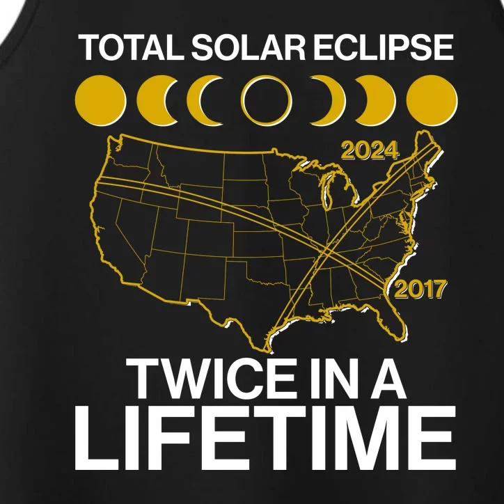 Total Solar Eclipse Twice In A Lifetime 2017 2024 Performance Tank