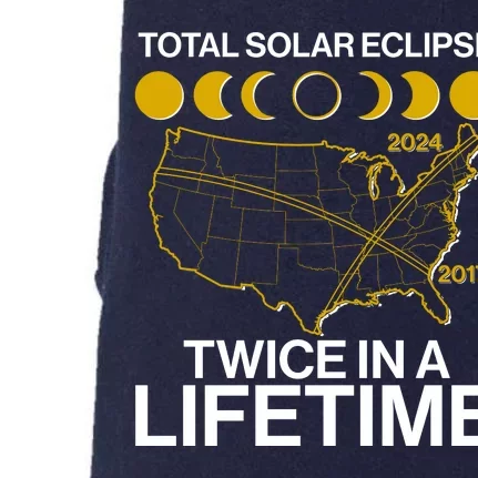 Total Solar Eclipse Twice In A Lifetime 2017 2024 Doggie 3-End Fleece Hoodie