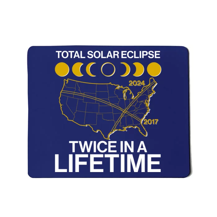 Total Solar Eclipse Twice In A Lifetime 2017 2024 Mousepad