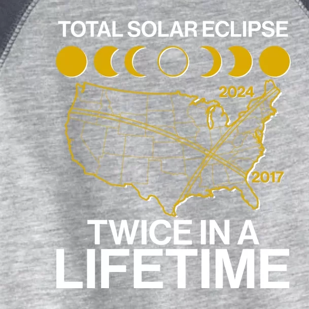 Total Solar Eclipse Twice In A Lifetime 2017 2024 Toddler Fine Jersey T-Shirt