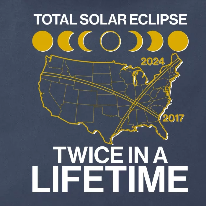 Total Solar Eclipse Twice In A Lifetime 2017 2024 Zip Tote Bag