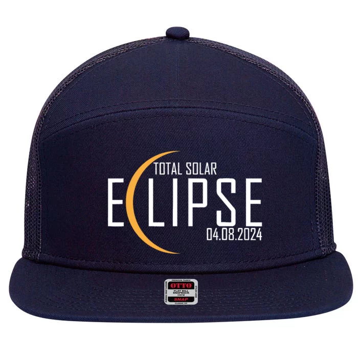 Total Solar Eclipse 2024 7 Panel Mesh Trucker Snapback Hat