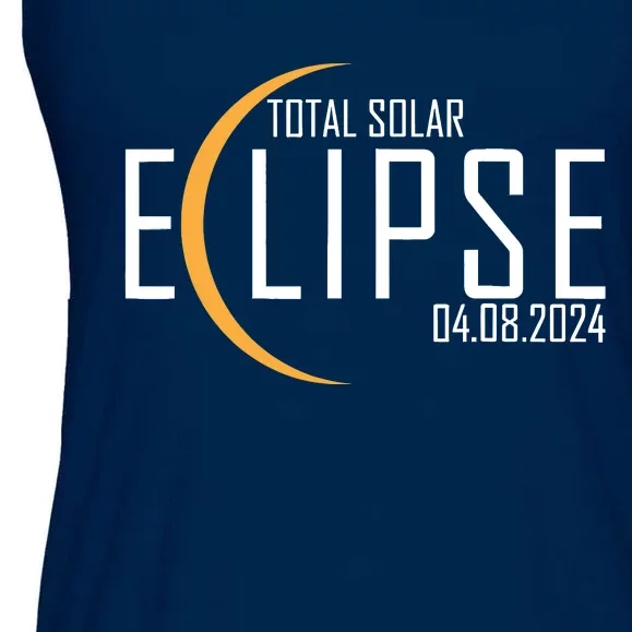 Total Solar Eclipse 2024 Ladies Essential Flowy Tank