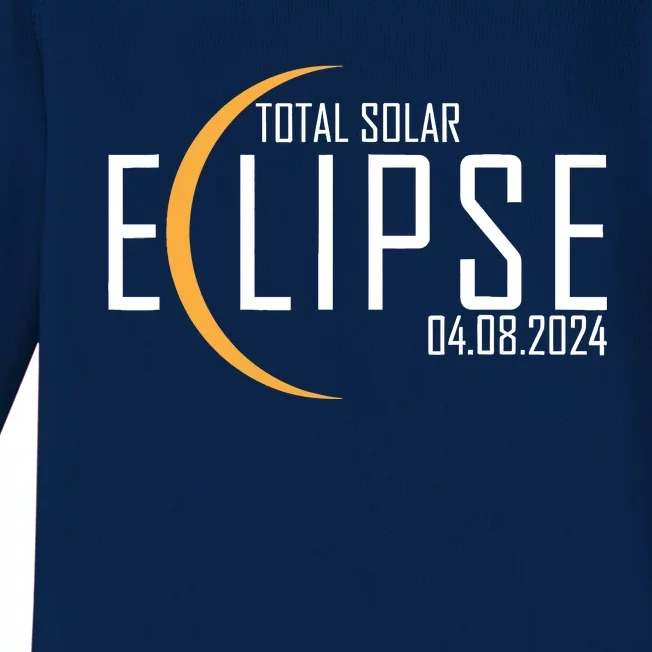 Total Solar Eclipse 2024 Baby Long Sleeve Bodysuit