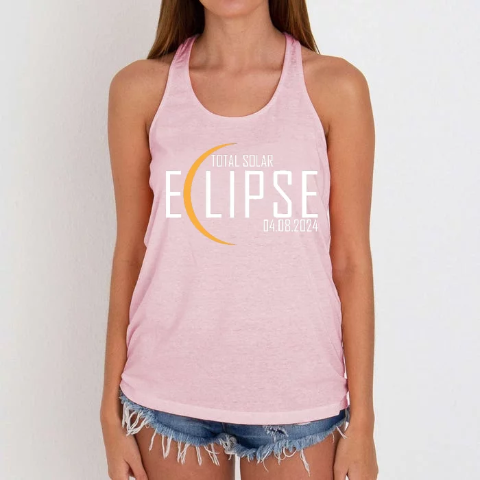 Total Solar Eclipse 2024 Women's Knotted Racerback Tank