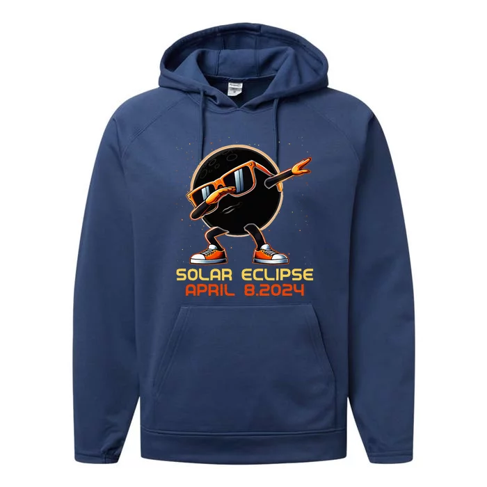 Total Solar Eclipse April 8 2024 Performance Fleece Hoodie