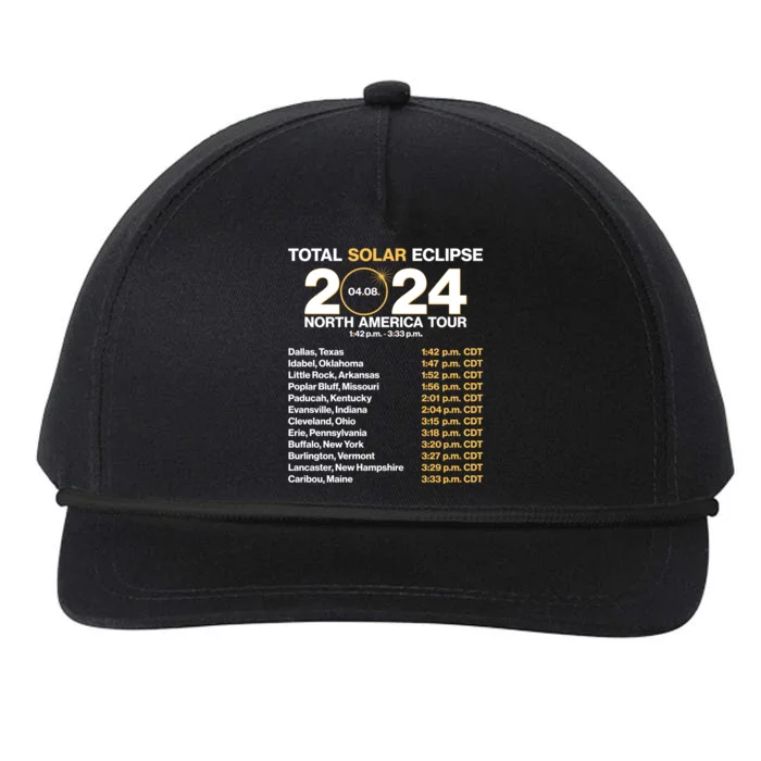 Total Solar Eclipse April 8 2024 North America Dates Snapback Five-Panel Rope Hat