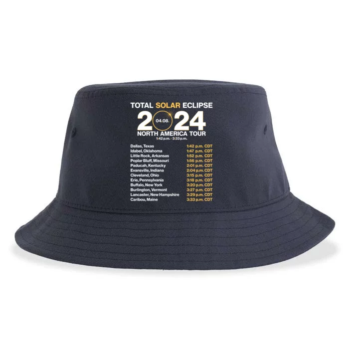 Total Solar Eclipse April 8 2024 North America Dates Sustainable Bucket Hat