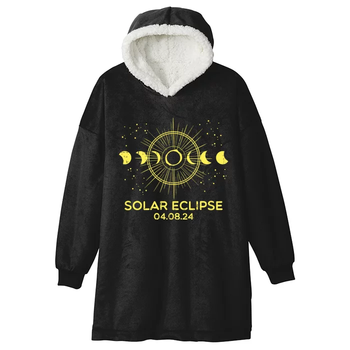 Total Solar Eclipse April 08 2024 Hooded Wearable Blanket