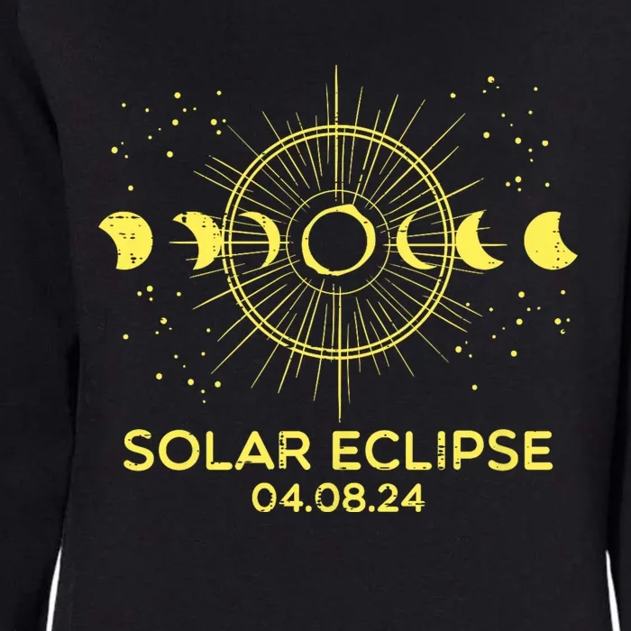 Total Solar Eclipse April 08 2024 Womens California Wash Sweatshirt