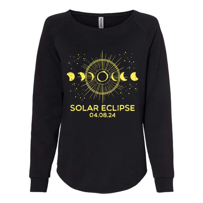 Total Solar Eclipse April 08 2024 Womens California Wash Sweatshirt