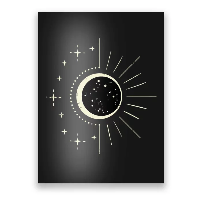 Total Solar Eclipse Moon Sun Stars April 8 Poster