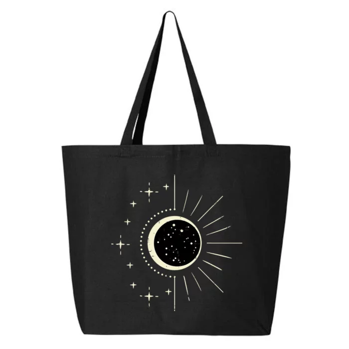 Total Solar Eclipse Moon Sun Stars April 8 25L Jumbo Tote