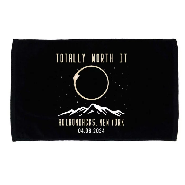 Total Solar Eclipse Adirondacks New York 2024 Microfiber Hand Towel