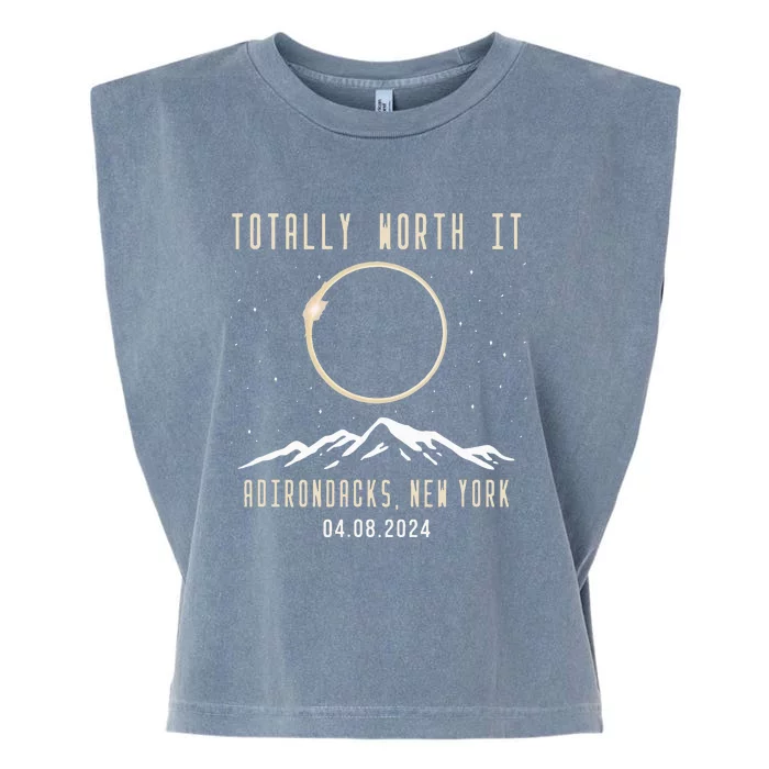 Total Solar Eclipse Adirondacks New York 2024 Garment-Dyed Women's Muscle Tee