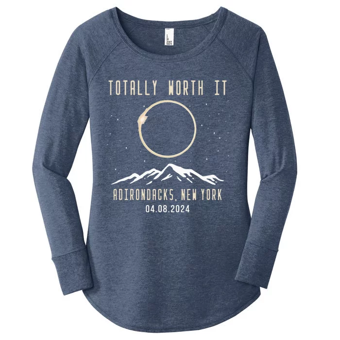 Total Solar Eclipse Adirondacks New York 2024 Women's Perfect Tri Tunic Long Sleeve Shirt