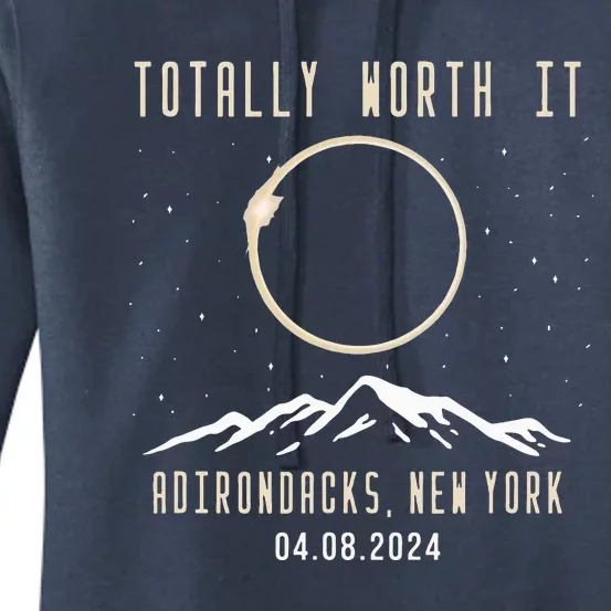 Total Solar Eclipse Adirondacks New York 2024 Women's Pullover Hoodie