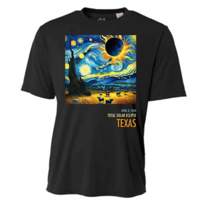 Total Solar Eclipse 2024 Texas Cooling Performance Crew T-Shirt