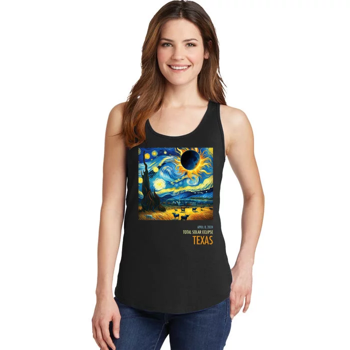 Total Solar Eclipse 2024 Texas Ladies Essential Tank