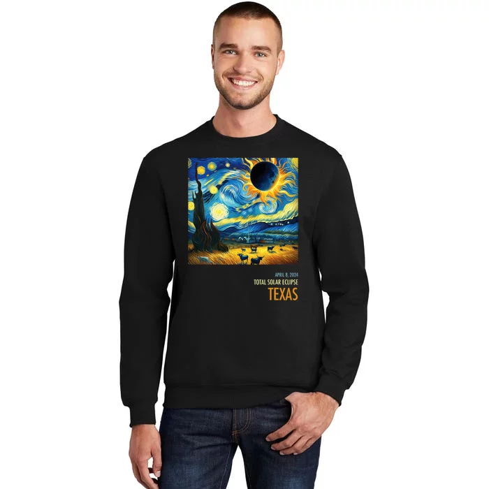 Total Solar Eclipse 2024 Texas Tall Sweatshirt