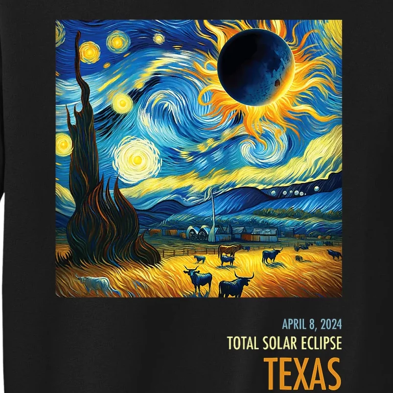 Total Solar Eclipse 2024 Texas Tall Sweatshirt