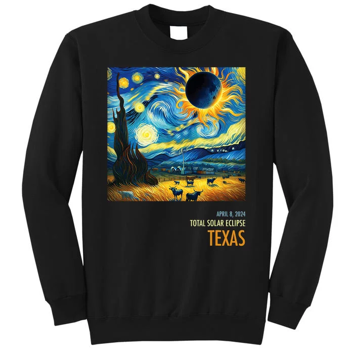 Total Solar Eclipse 2024 Texas Tall Sweatshirt