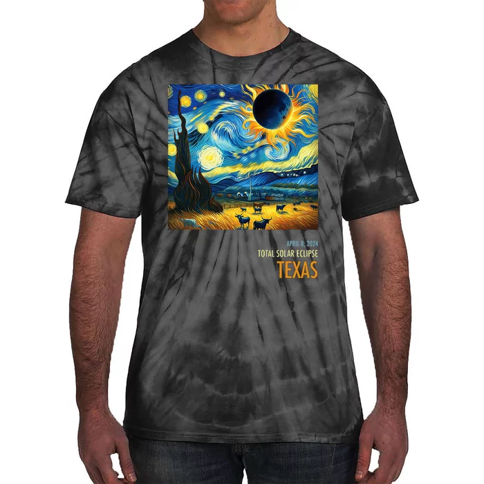 Total Solar Eclipse 2024 Texas Tie-Dye T-Shirt