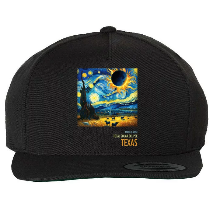 Total Solar Eclipse 2024 Texas Wool Snapback Cap