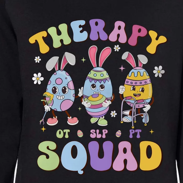 Therapy Squad Easter Day Slp Ot Pt Easter Eggs Womens California Wash Sweatshirt