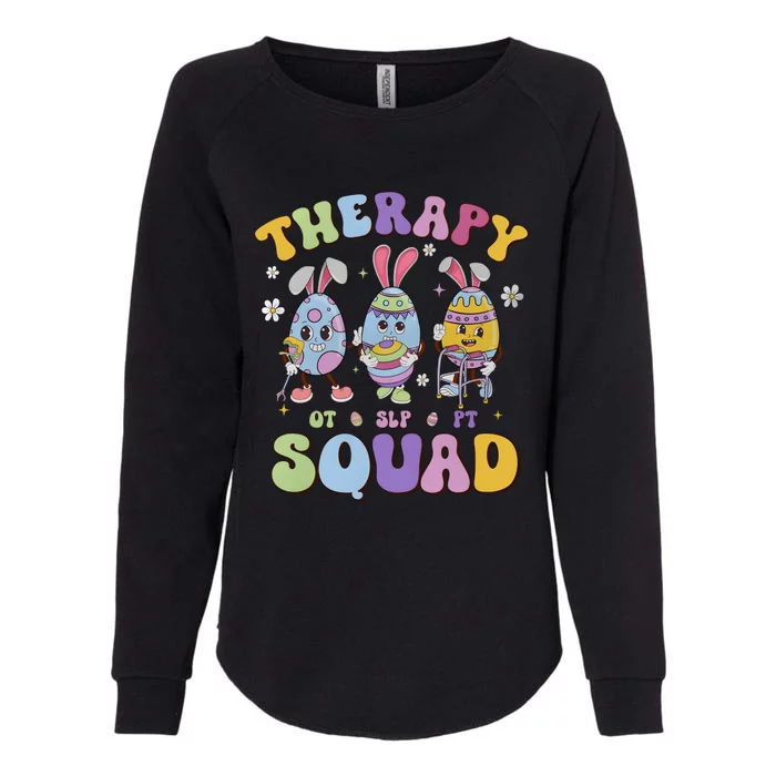 Therapy Squad Easter Day Slp Ot Pt Easter Eggs Womens California Wash Sweatshirt